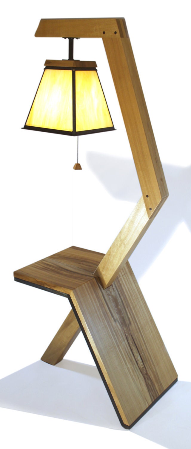 Floor lamp table combo