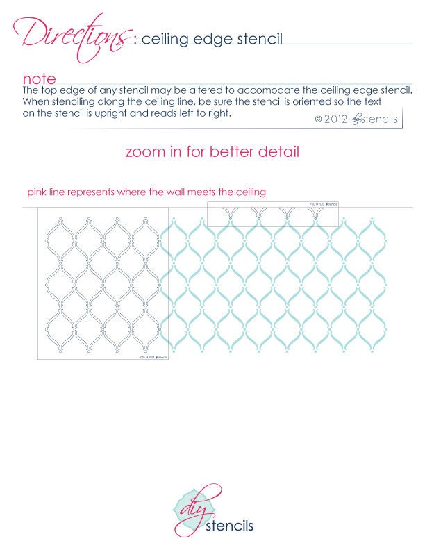 Flourish Trellis: Reusable, Wall Stencil, DIY stencil, Decorative Wall Stencils, trellis stencil, moroccan stencil,Wall Decor