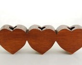 Vintage Wood Heart Shape Candle Holder