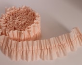 Ruffled 12 Foot Peach Pink Crepe Streamer - CloverBeachCreations
