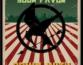 Hunger Games Poster, Mockingjay - May The Odds Ever Be In Your Favor - Fan Art