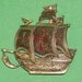 On Sale 5.00 Old Style Damascene Spanish Sail Boat Ship Pin... Free US & International Shipping