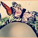 Butterfly Garden - Bun Belt, ring of butterflies, spring flower crown for your hair bun