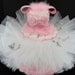 Baby Diaper Cake - Pink & White Ballerina Tutu Baby Girl Diaper Cake Centerpiece- 3 Tier