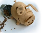 Needle Felted Toy -  Pig - Felt Toys