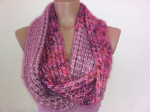 Pink infinity scarf