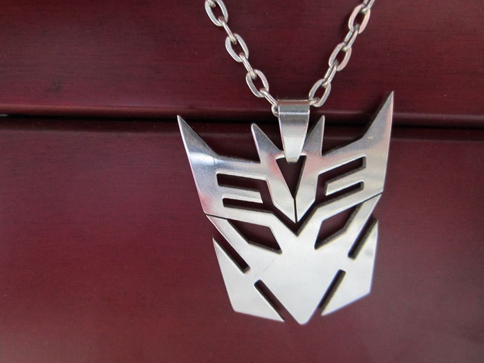 transformers necklace--mask charm pendant,silver necklace,Titanium steel pendant