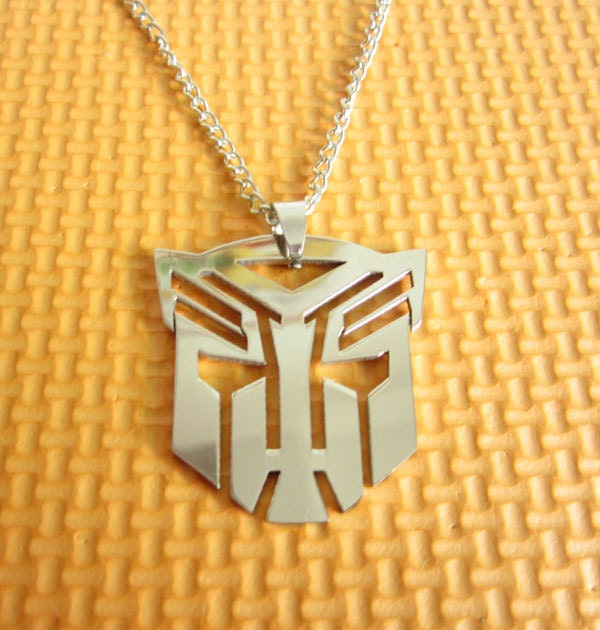 transformers necklace--mask silver charm necklace,silver necklace,Titanium steel pendant