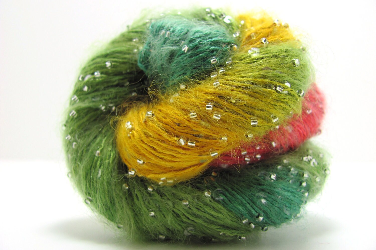 Beaded Mohair and Sequins Yarn by Artyarns by AdelaideYarn on Etsy