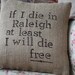 Handmade Burlap RALEIGH NC Pillow