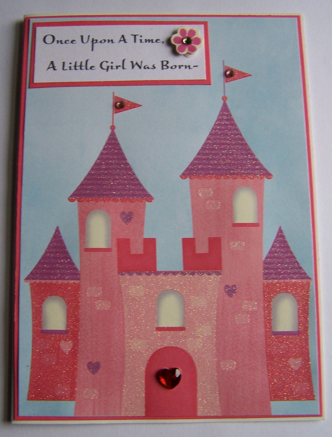 Girl's Princess Birthday Card With Castle-May Be Personalized