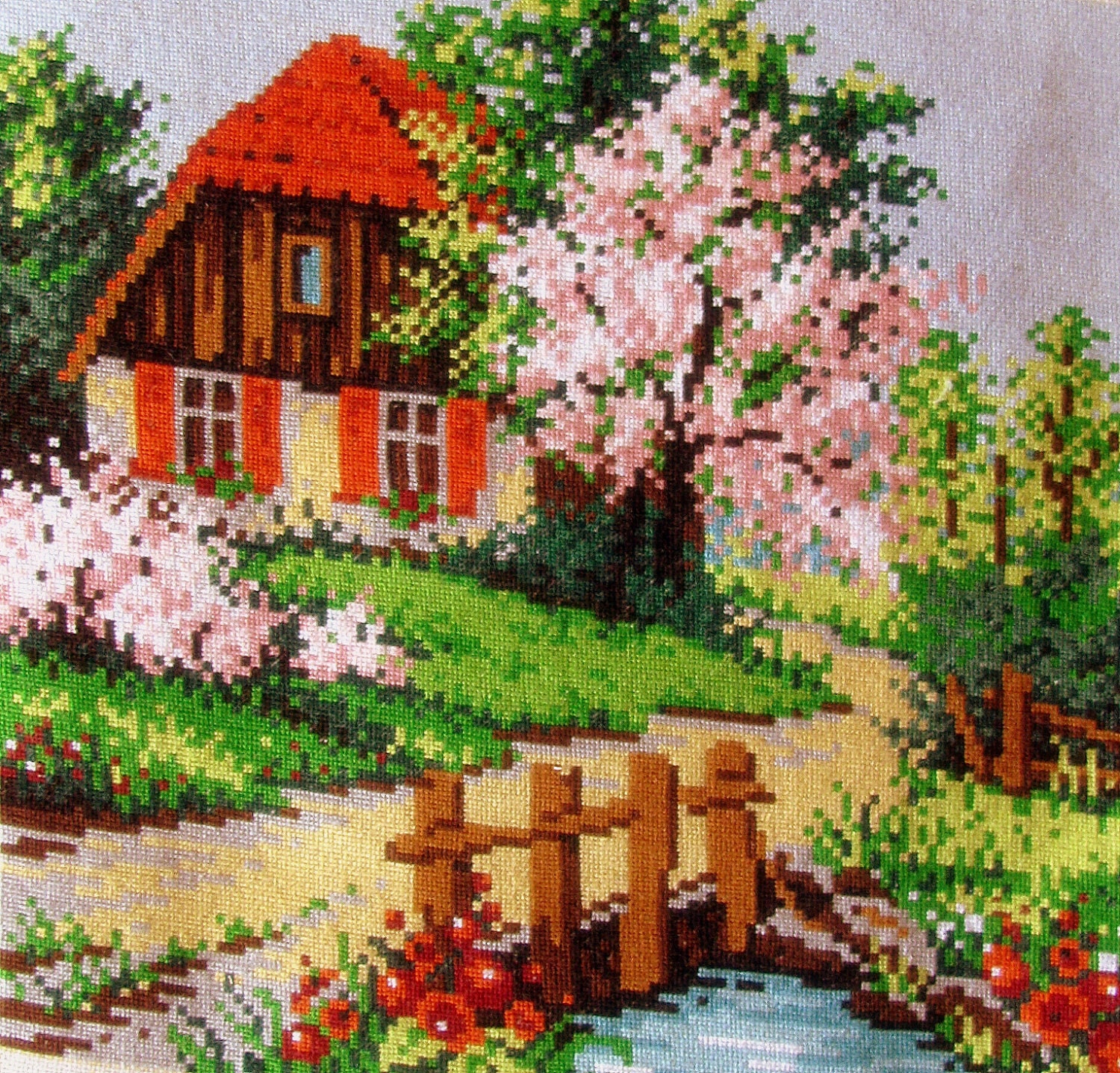 Spring Landscape(needlecraft,needlepoint,gobelin)