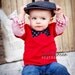 Boy Red Bow Tie Applique Shirt-24 months, toddler/Baby shower