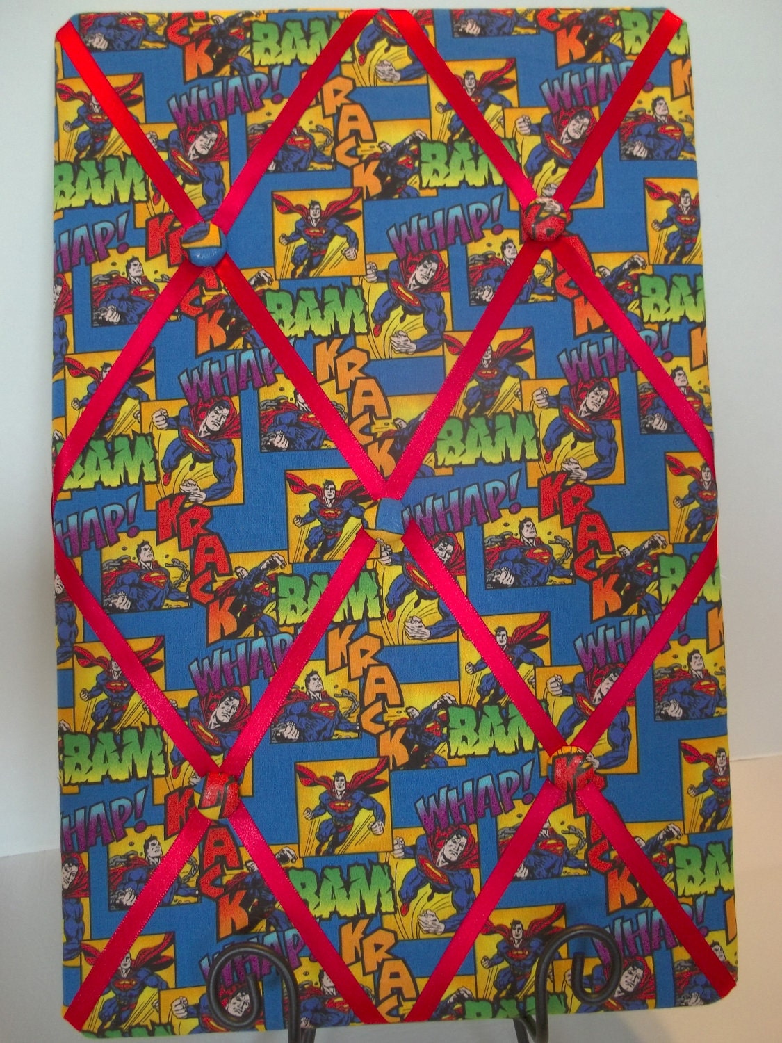 Retro Superman Action Phrases Memo Corkboard