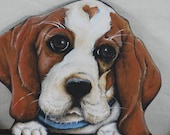 Personalized Handpainted Beware of Dog Sign Whimsical Wedding Living Home Decor Pets -- Free Priority Shipping Included