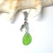 Sea Glass Necklace Green Beach Glass Seahorse Necklace, Seaglass Jewelry