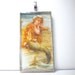 Mermaid Necklace Resin Pendant, Altered Art Pendant, Art Nouveau Pendant