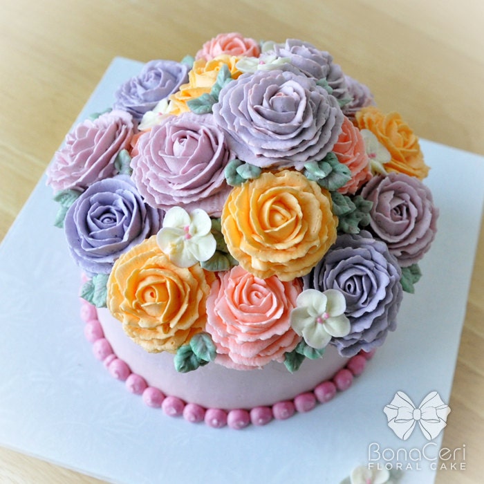 Floral/Flower Buttercream Cake 6": Blossom Style
