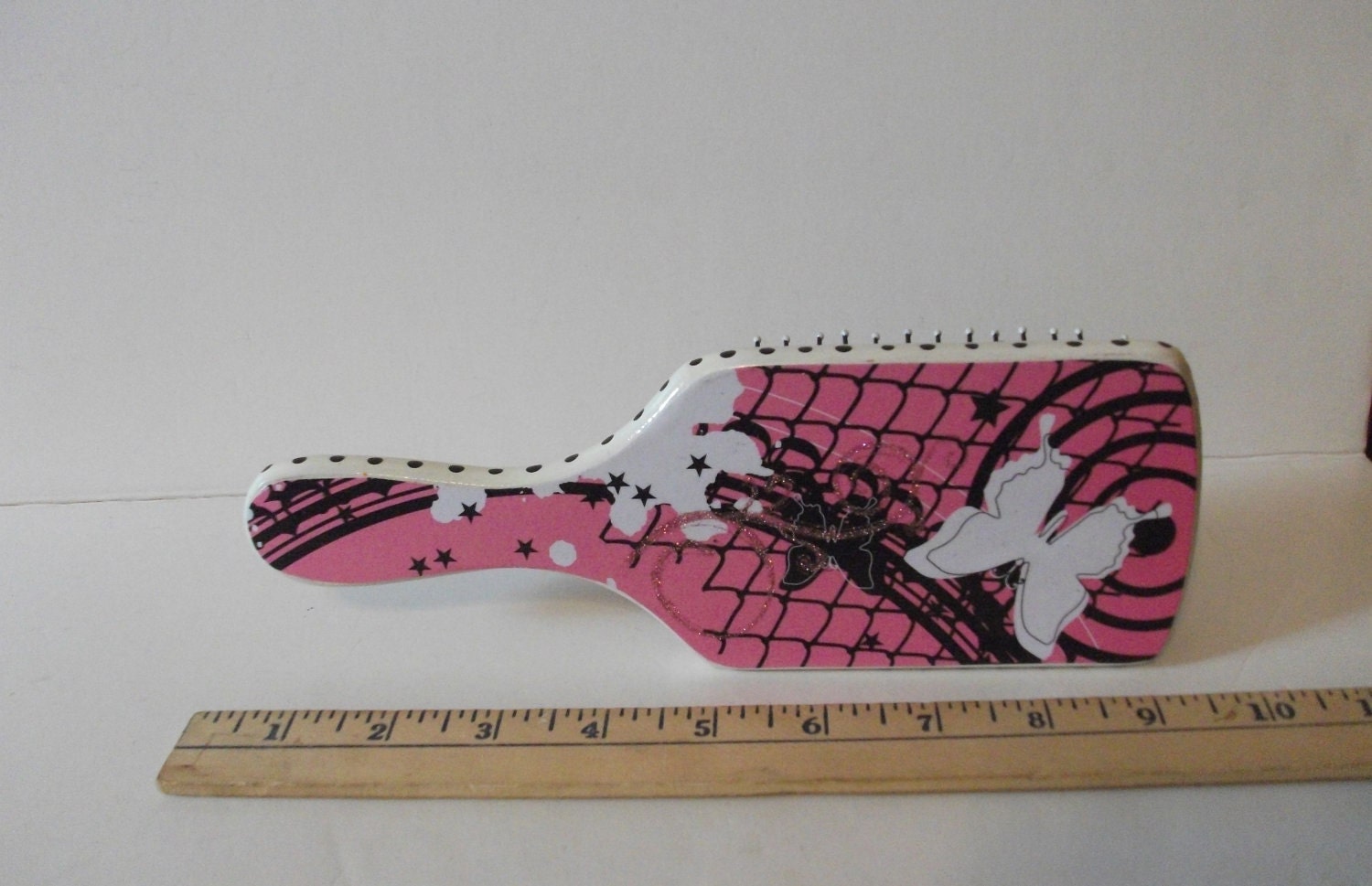 Butterfly Patterned Paddle Hair Brush