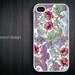Hard case Rubber case iphone 4 case iphone 4s case New Iphone 5 case classic illustrator flower graphic design printing
