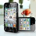 Case for black Hard case Rubber case iphone 4 case iphone 4s case New Iphone 5 case sorry the phone is broken graphic design printing