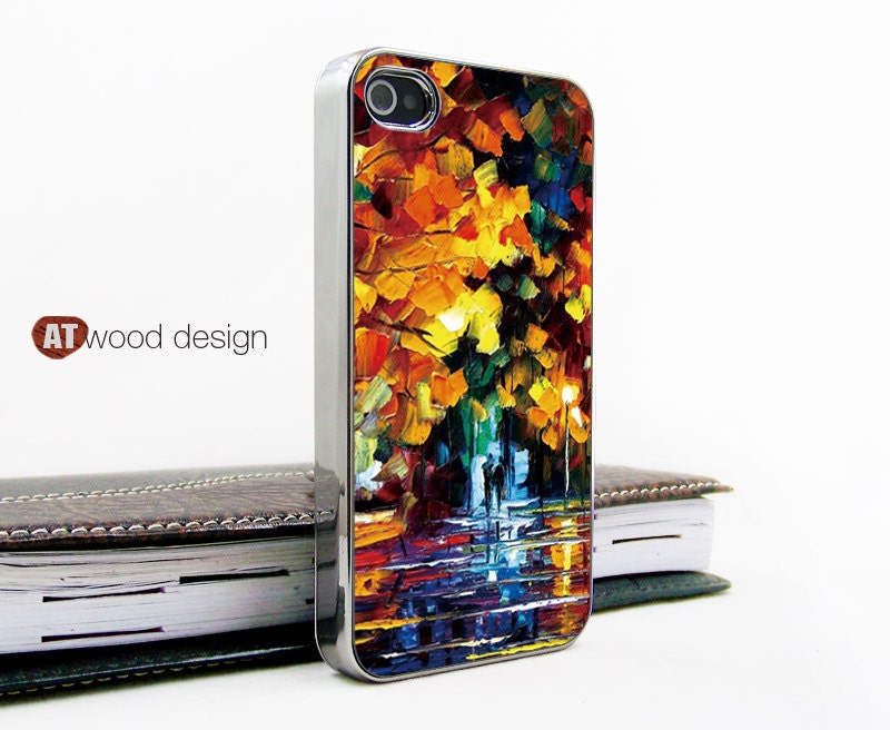 Iphone case iphone 4 case best iphone case silvery  paint rain day  image unique design
