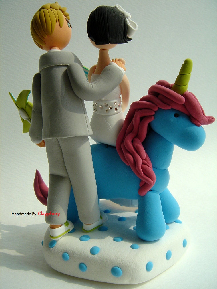 fairy-tale wedding cake topper