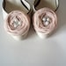 Pale Pink Chiffon Roses Shoe Clips