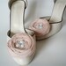 Pale Pink Chiffon Roses Shoe Clips