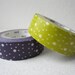 Washi tape 2P MT Kamoi Japanese for Decoration & Crafts - Dotty Mustard Green / Eggplant Purple