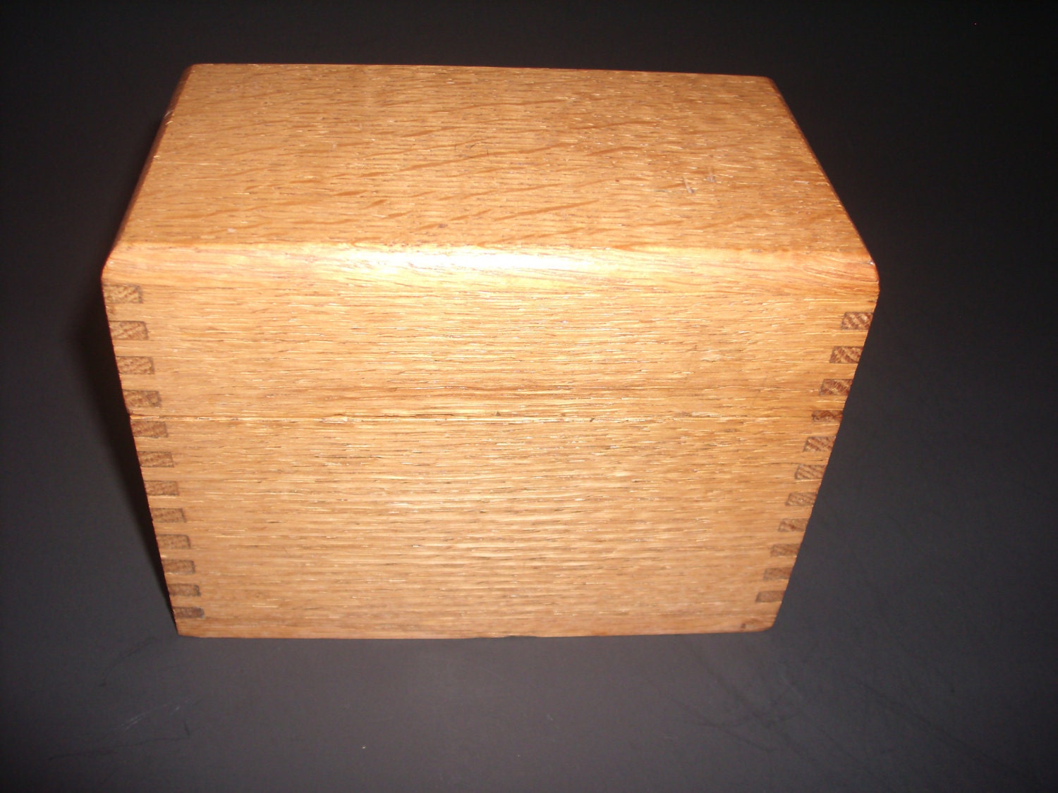 antique oak recipe box