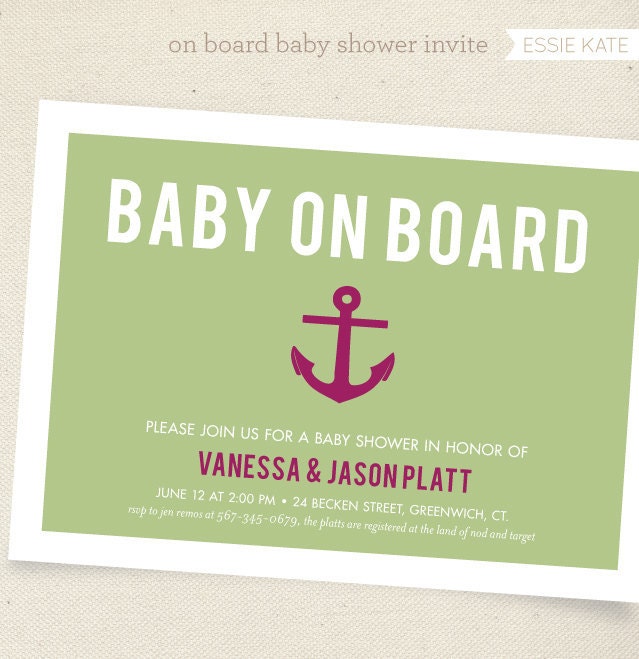 On Board Baby Shower Invite (Printable)