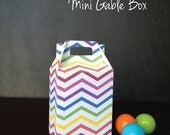 Rainbow Chevron Mini Gable Favor Box