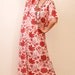 TEMPLE D'AMOUR Cotton kaftan maxi dress. Bridesmaids robe, summer or lounge wear. Great gift for her.