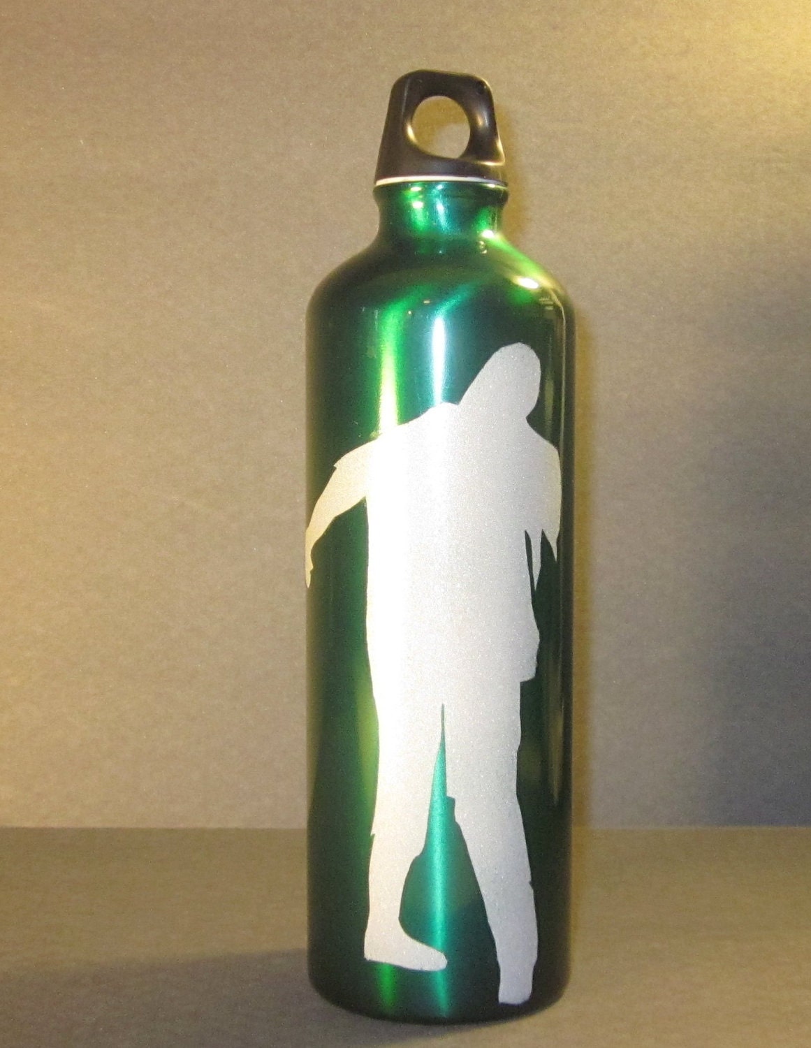Aluminum Zombie Water Bottle - Water Bottle with Etched or Painted on Zombie (You Decide.)