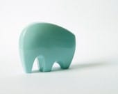 small blue green elephant