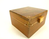 Goth Punk Keepsake Jewelry Figured Maple Brown Box OOAK