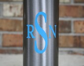 Custom Monogrammed Personalized Aluminum Water Bottle - Makes a Great Gift