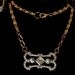 NECKLACE, Repurposed, Upcycled, Crystals, Dog Lover , Mixed Metals , Long Chain, OOAK