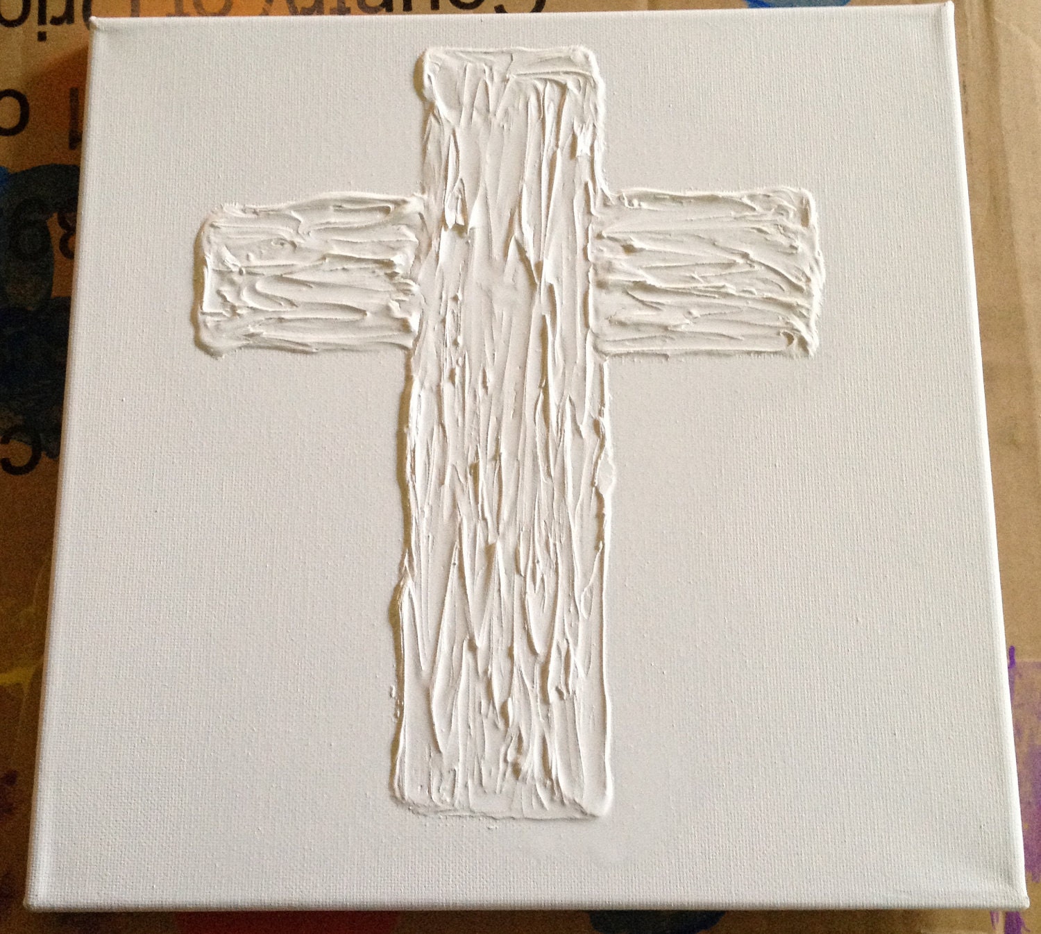 Pure White Cross CAN CUSTOMIZE w/ DATE