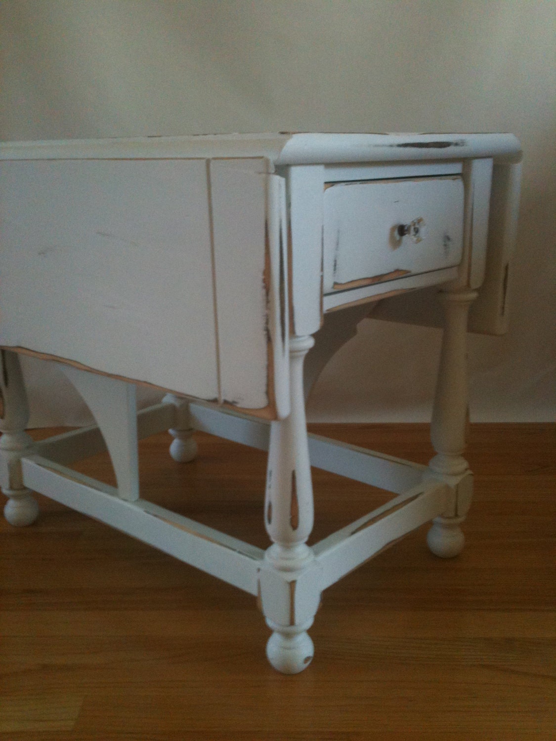 items similar to shabby chic white drop leaf side table clearance on etsy items similar to shabby chic white drop leaf side table clearance on etsy