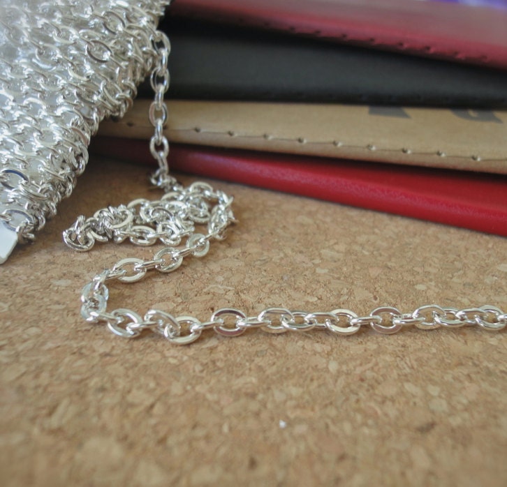 Silver Plated Chain by TMDElements on Etsy