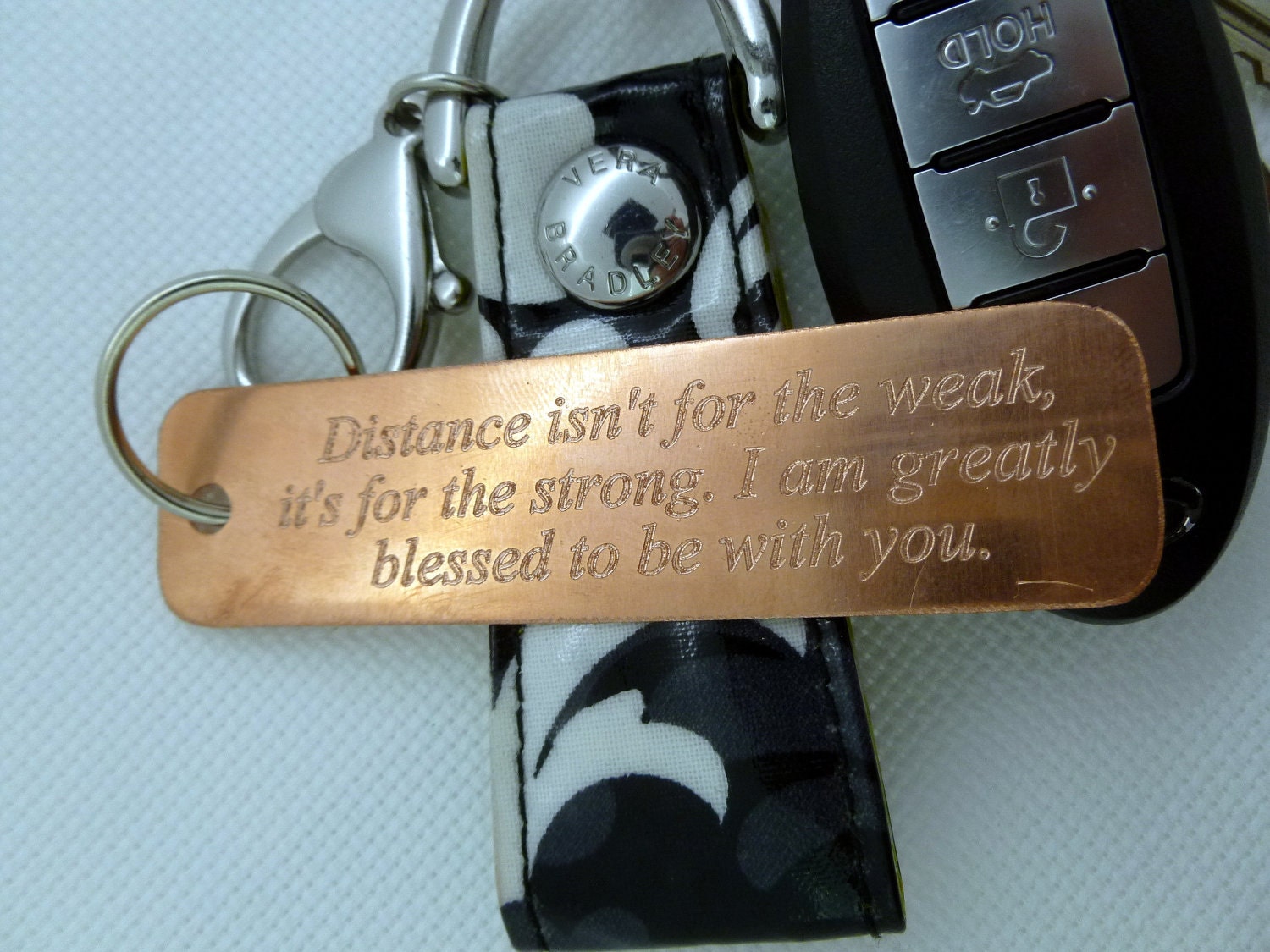 Engraved Copper Keychain - Personalized