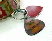Engraved & Antiqued Copper Guitar Pick Pet Tag - Id Tag - Personalized