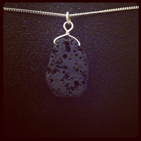 Sterling Silver Lava drop pendant