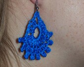 Royal Aqua Crocheted Earrings I