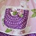 Womens Full Apron with Lilac and Purple Flower pattern