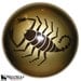 Steel Greek Scorpion Shield with Gold Background