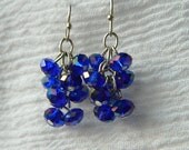 Purple Iridescent Cluster Earrings