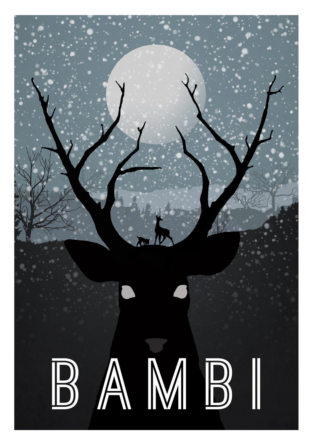 Disney's Bambi Minimalist Poster